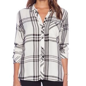 Rails Hunter Plaid Shirt in Black & White